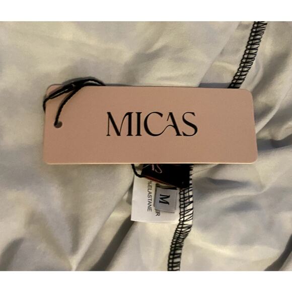 Micas Leopard Cross Gold Chain Cowl Beck Slit Slip Maxi Dress in Medium - Picture 7 of 7